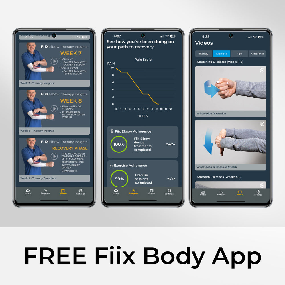 The free Fiix Body app: therapy plan, pain tracking and exercise videos