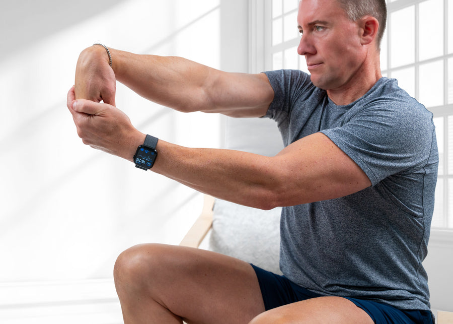 Simple stretching and strengthening exercises from the Fiix Elbow program