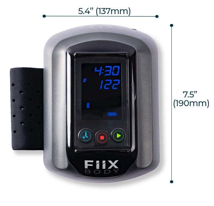 fiix elbow device.  fiix body. dimensions of device.